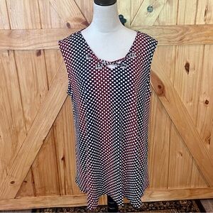EST. 1946 Navy Polka Dot Sleeveless Top